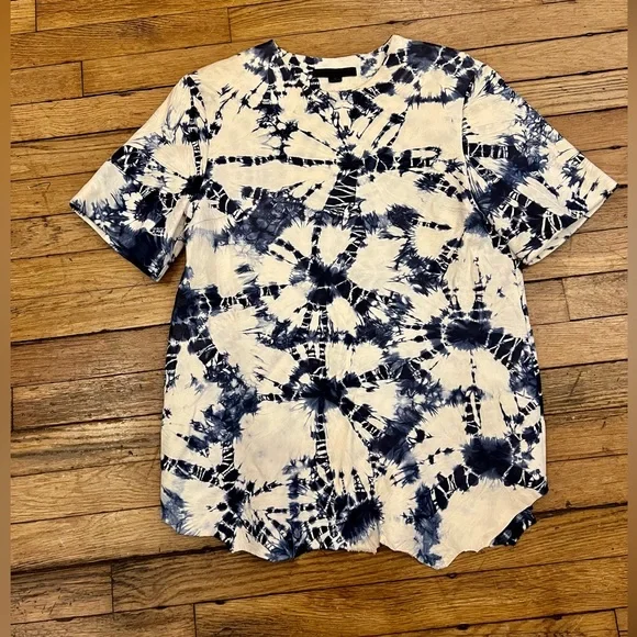 ALEXANDER WANG Lambskin Tie-Dye leather Top Size 4 - Picture 4 of 10